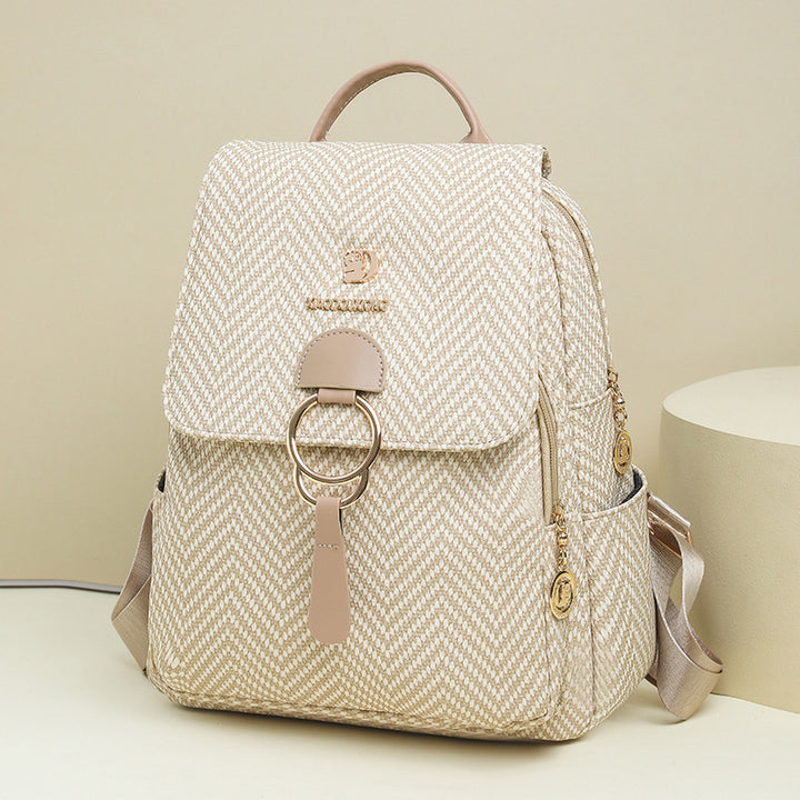 Multi-Compartment Herringbone Fashion Backpack Stornfield