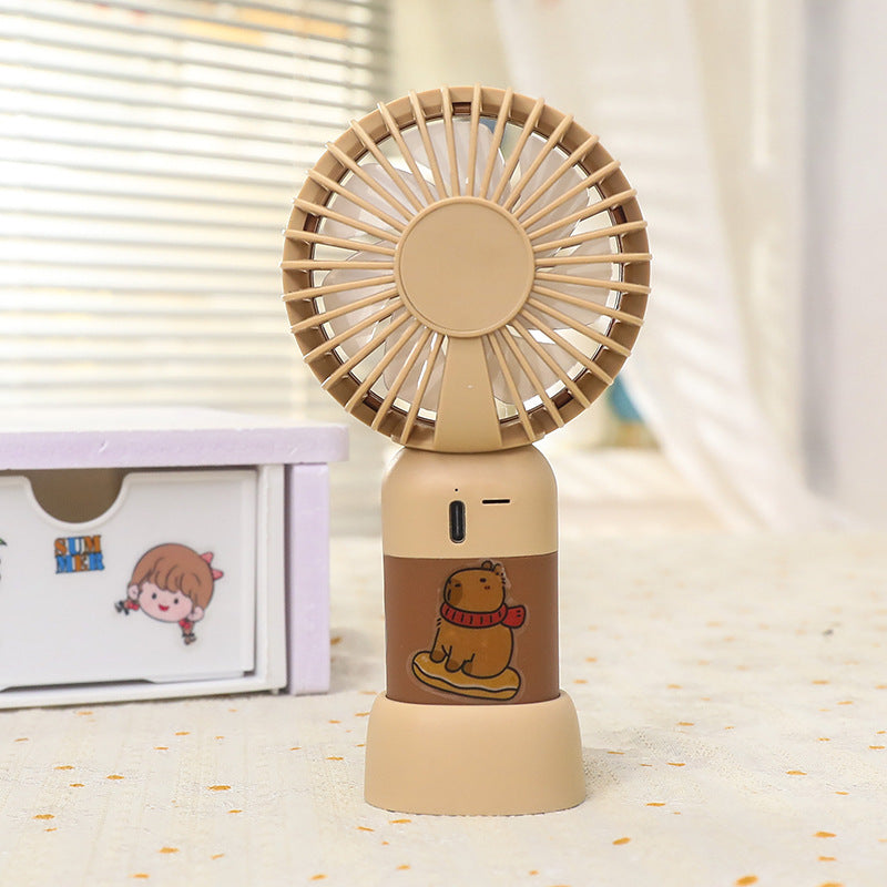 Unisex portable hand and table fan with LED color change and quiet motor Stornfield