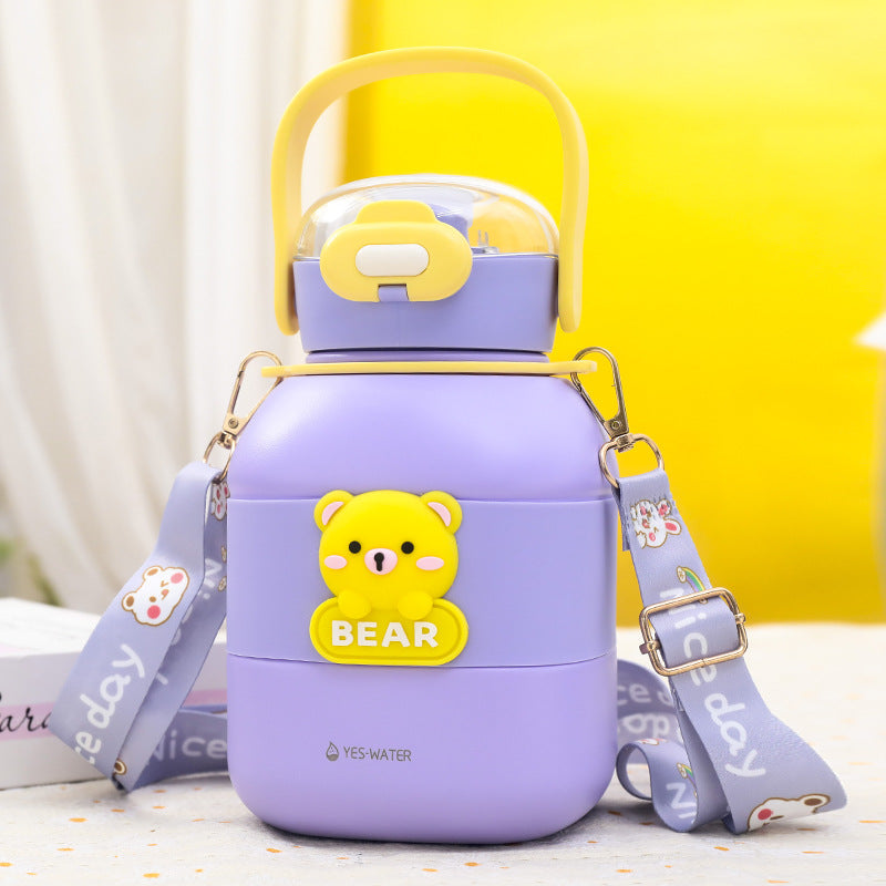 Women Insulated Drinking Bottle with Cute Bear Motif Stornfield