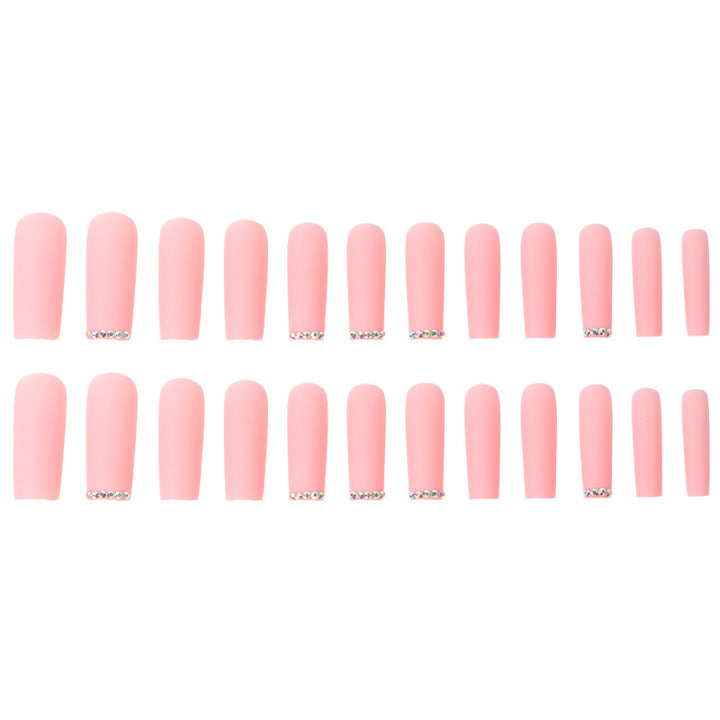 Long Press-On Nails with Rhinestone Accents Stornfield