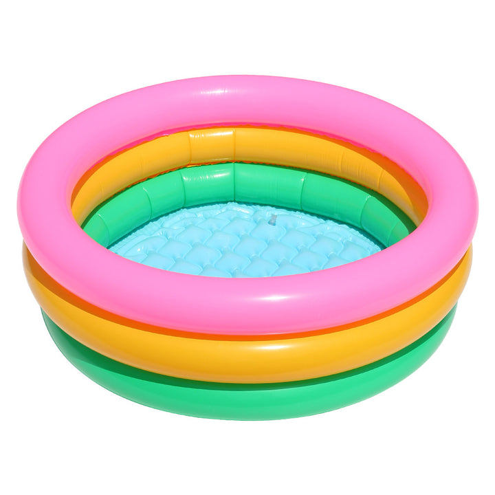 Women inflatable paddling pool with colorful sea design Stornfield