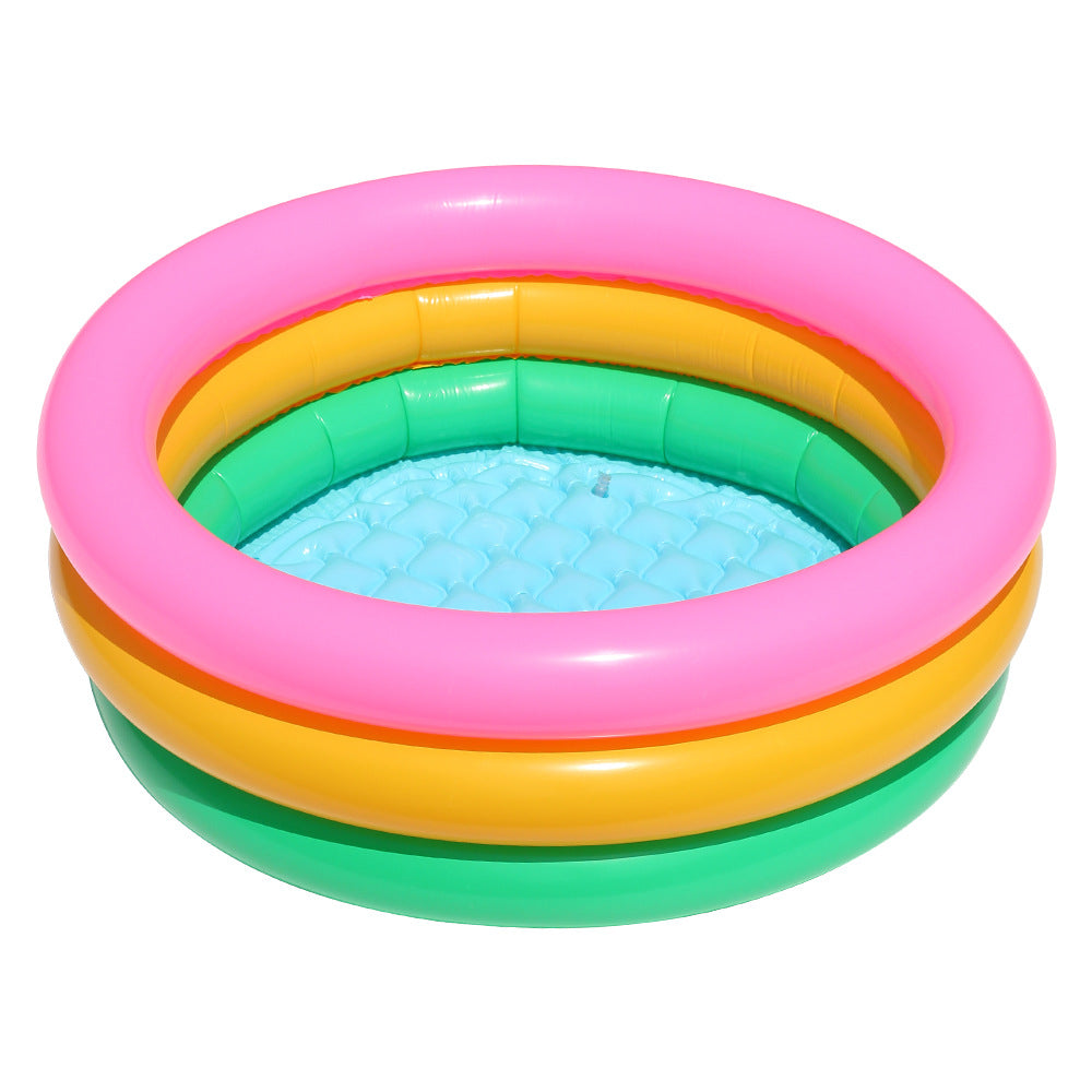 Ladies inflatable paddling pool with colorful sea design Stornfield