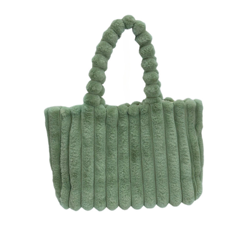 Plush Faux Fur Tote Bag