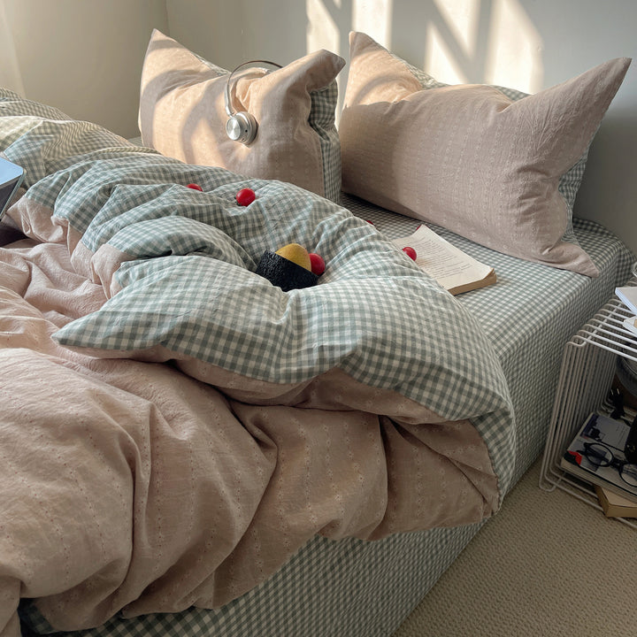 Textured Linen Duvet Cover Set