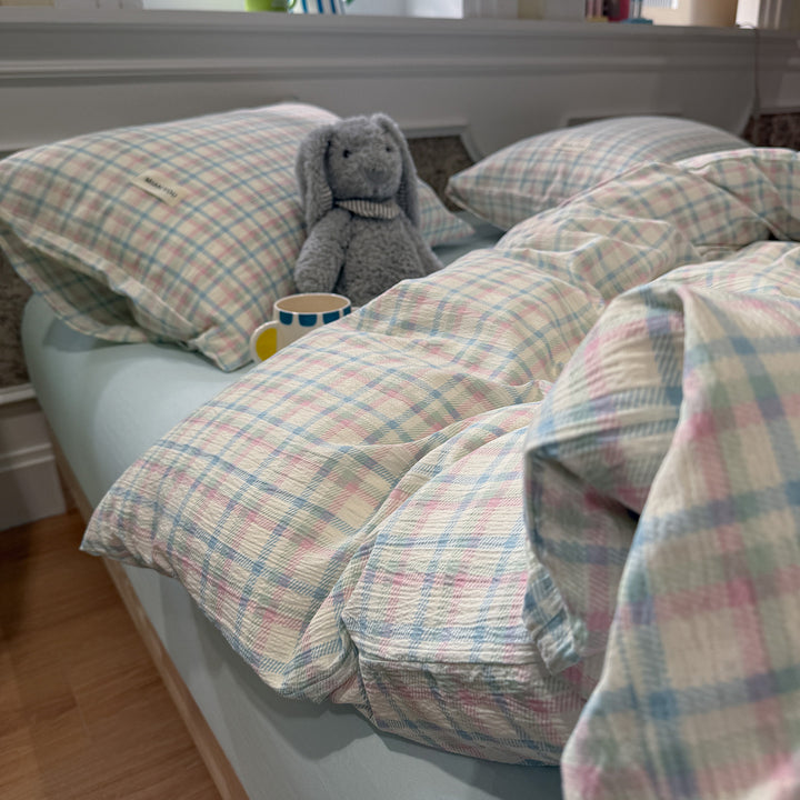 Cozy Plaid Duvet Cover Set