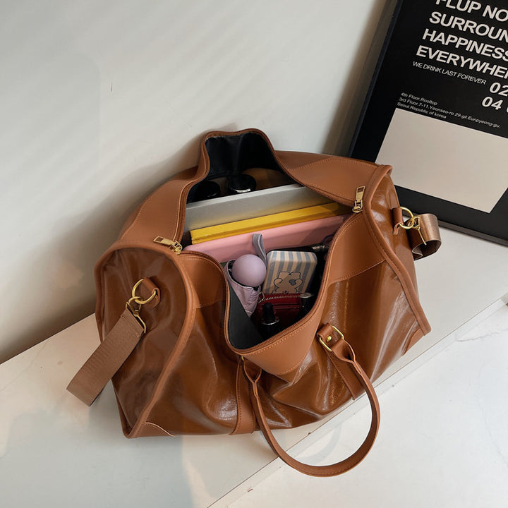 Stylish Leather Weekender Duffle