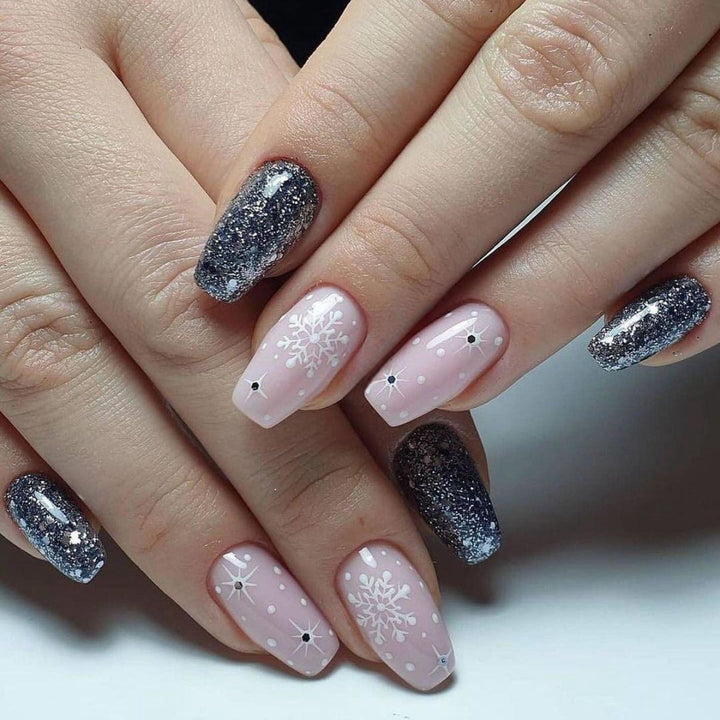 Festive Snowflake Nail Art Design Stornfield