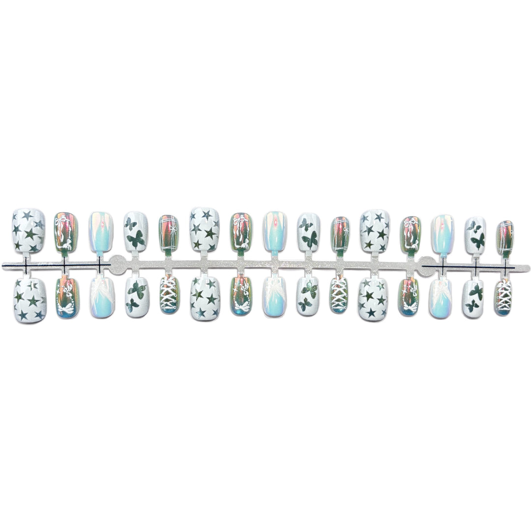 Customizable Butterfly-Themed Press-On Nail Set