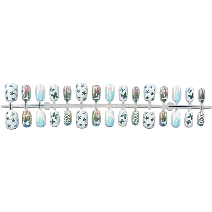 Customizable Butterfly-Themed Press-On Nail Set