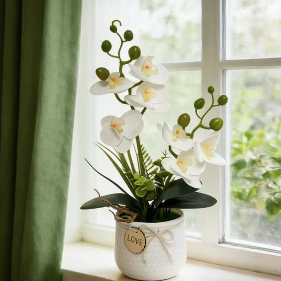 Home Décor Artificial Orchid for Indoor Decorative Display