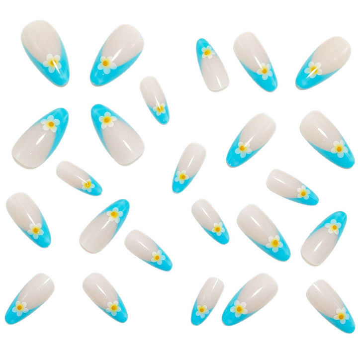 Creative artificial nails with floral accents Stornfield