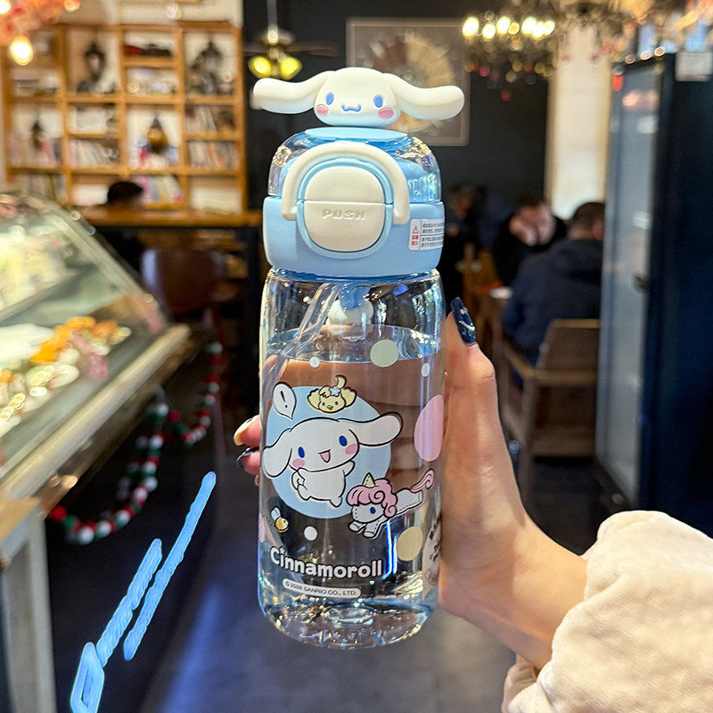 Women's water bottle with interactive lid and cute character design Stornfield