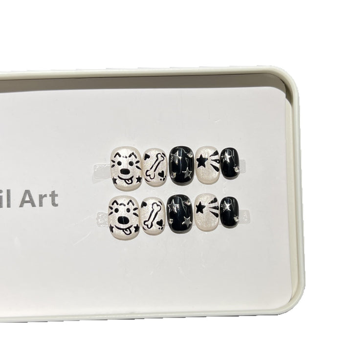 Playful Themed Press-On Nail Set Stornfield