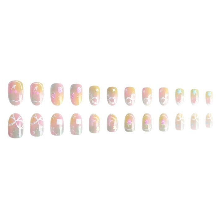 Creative artificial nails with colorful designs Stornfield