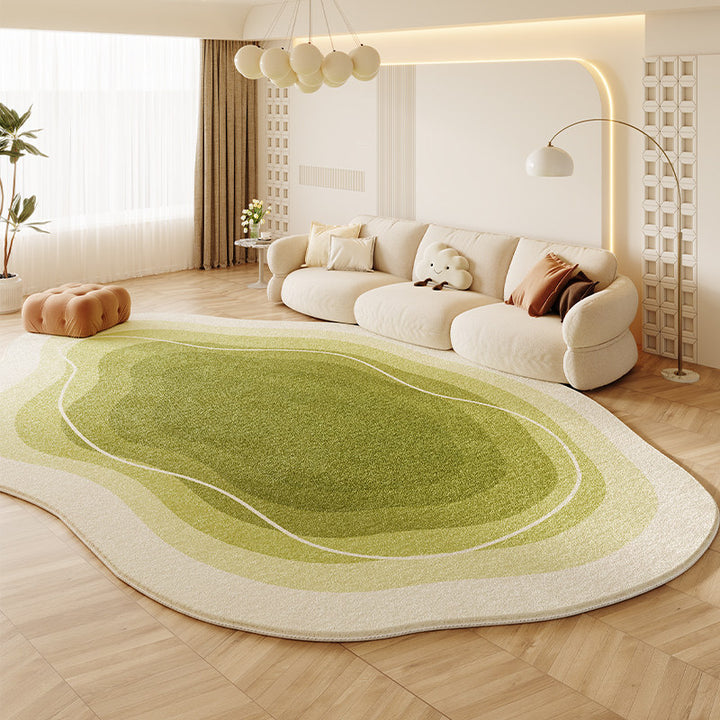 Organic Leaf-Shaped Area Rug