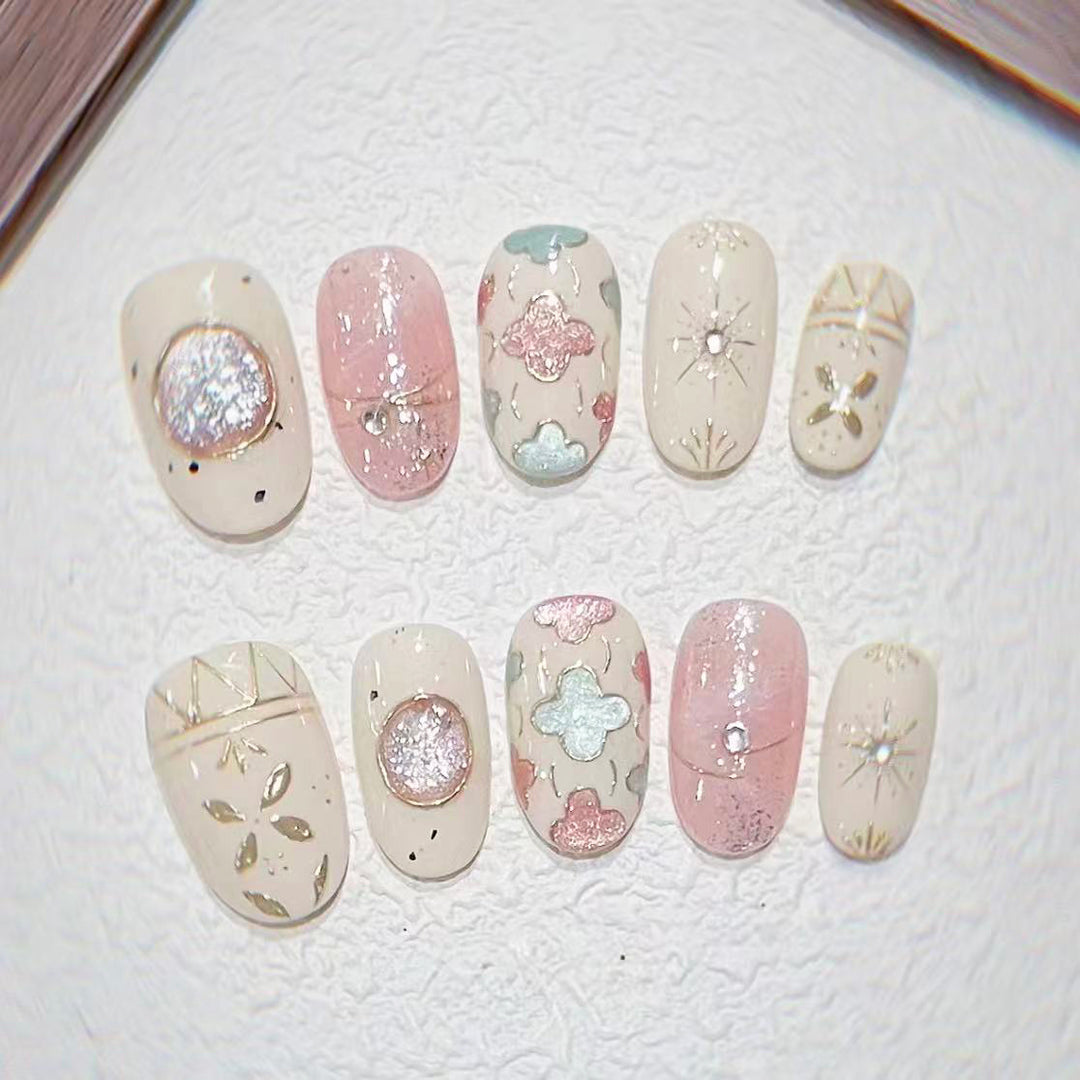 Decorative Press-On Nail Art Set 1790745680