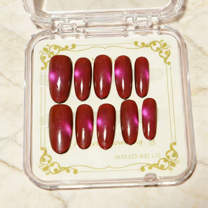 Glossy Almond-Shaped Press-On Nail Extensions Stornfield