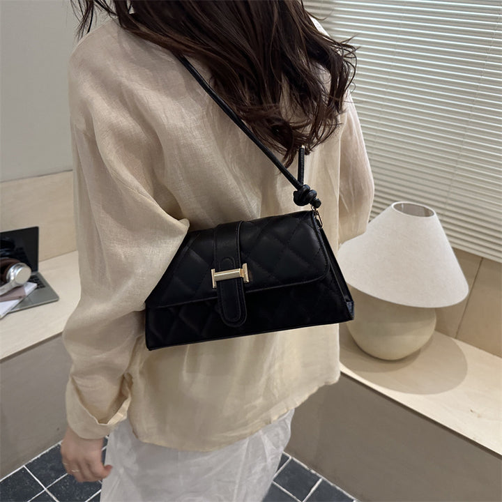 Quilted Faux Leather Clutch Bag