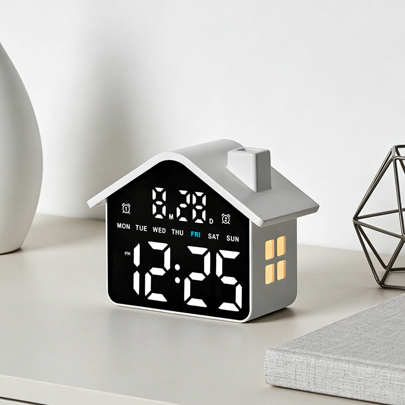 Digital Alarm Clock in Creative House Design Stornfield