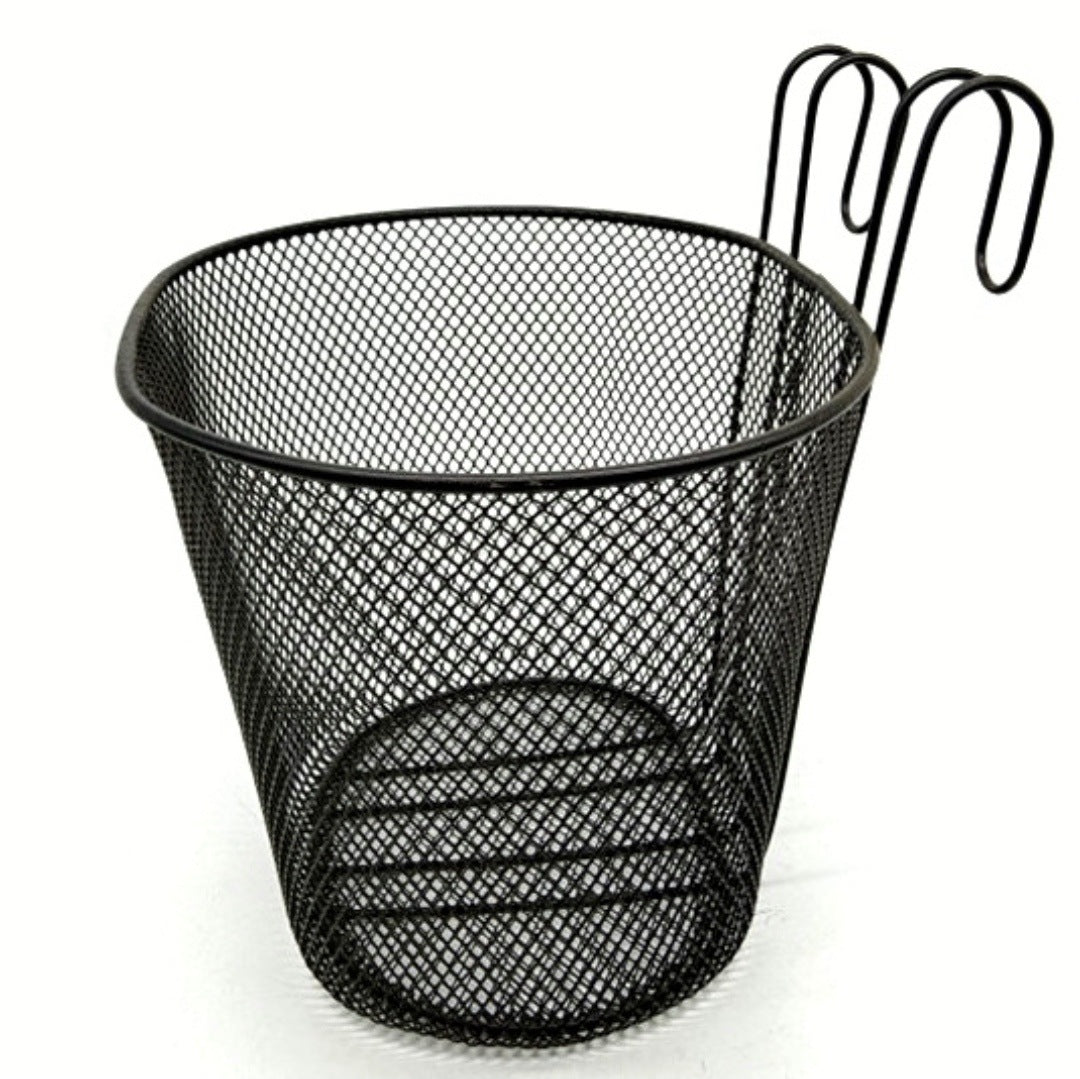 mesh front bicycle basket with over-the-handlebar hooks Stornfield