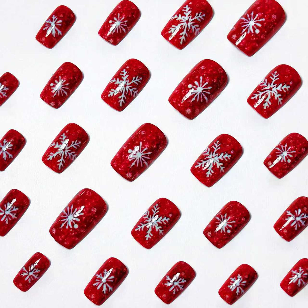 Creative Nail Art with Festive Snowflake Design Stornfield