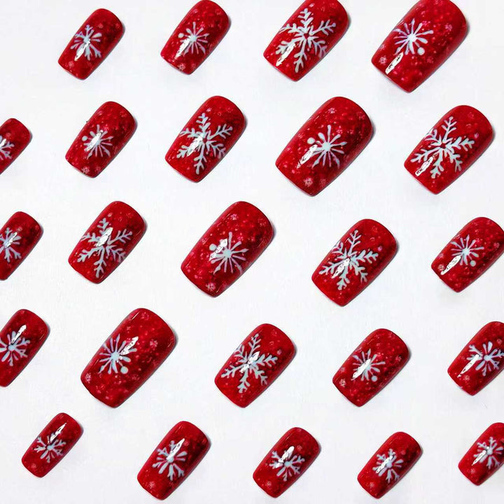 Creative Nail Art with Festive Snowflake Design Stornfield