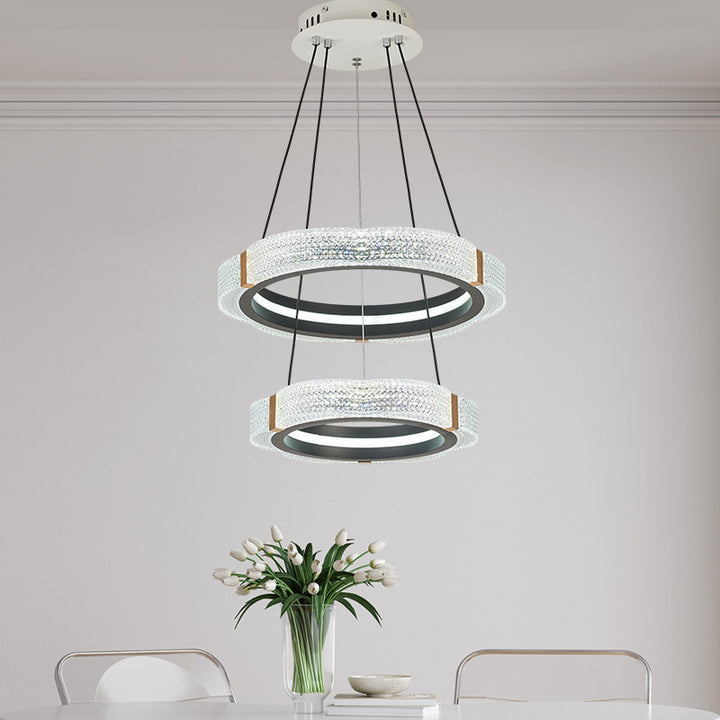 Elegant Double Ring Pendant Light