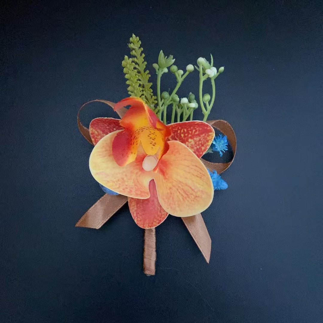 Decorative Orchid Lapel Pin