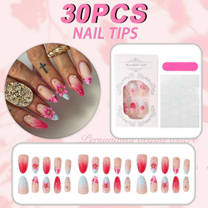 Floral Design Acrylic Nail Tips Set Stornfield