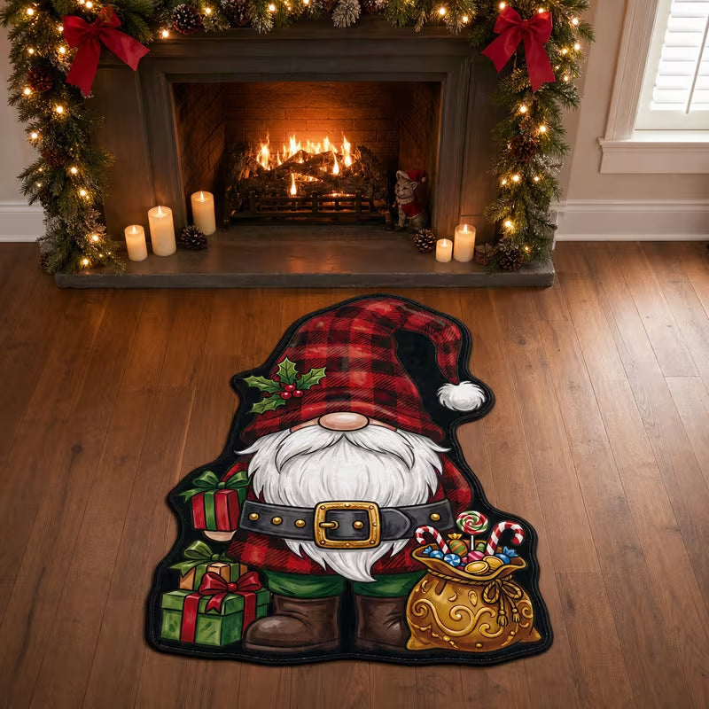 Fun Holiday Surfing Santa Area Rug