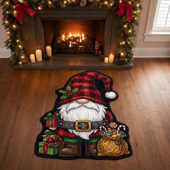 Fun Holiday Surfing Santa Area Rug