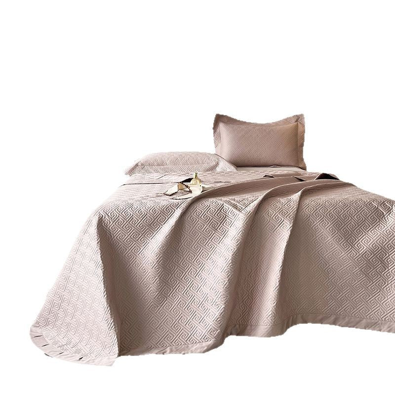 Quilted Jacquard Bedspread Set with Matching Pillow Shams