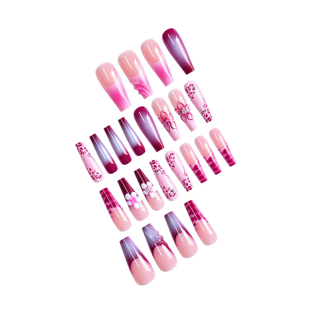 Floral Decorative Press-On Nail Art Stornfield