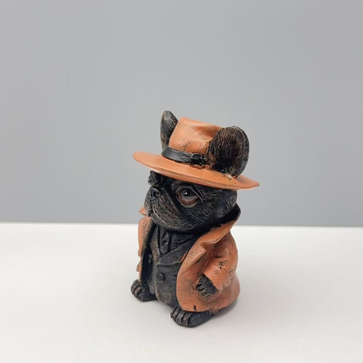 Decorative figure French Bulldog in suit Stornfield