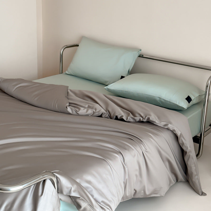 Luxury Cotton Sateen Duvet Cover Set with Envelope Pillowcases