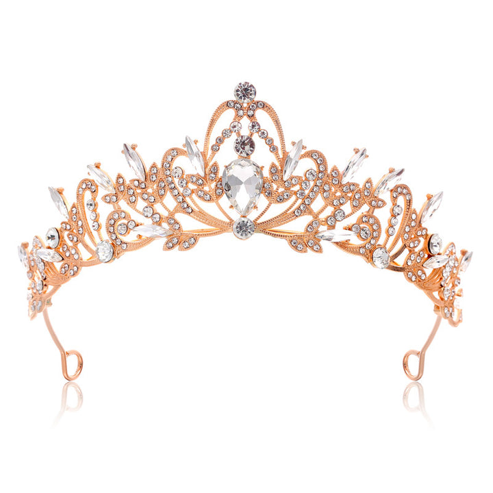 Ladies Elegant Hair Crown with Filigree Crystal Decorations Stornfield