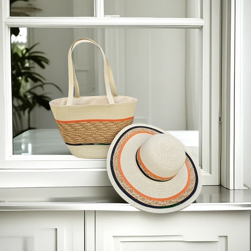 Beach bag with colorful stripes Stornfield