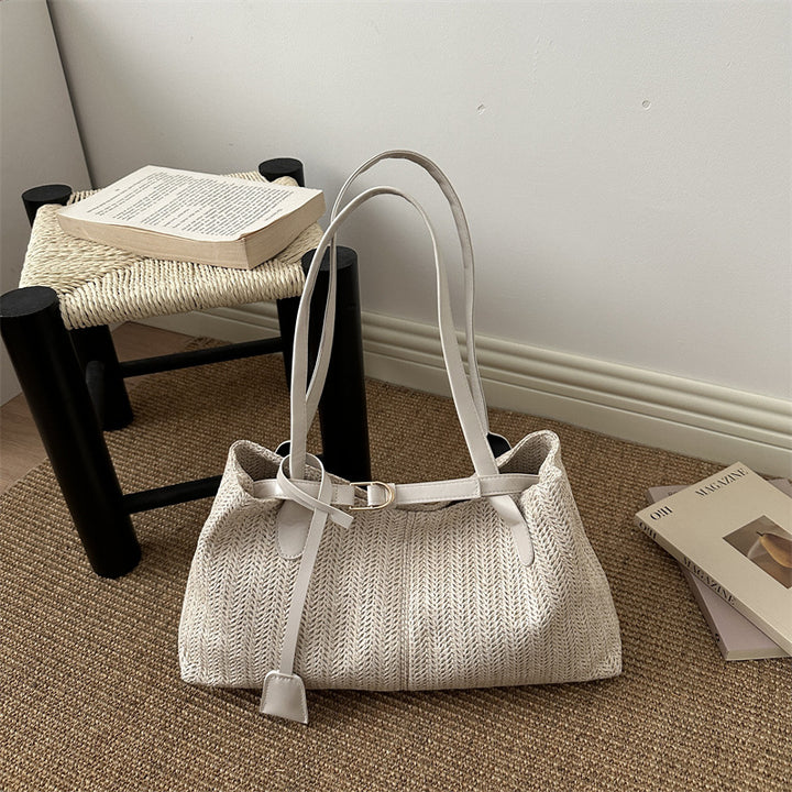 Woven Straw Shoulder Bag