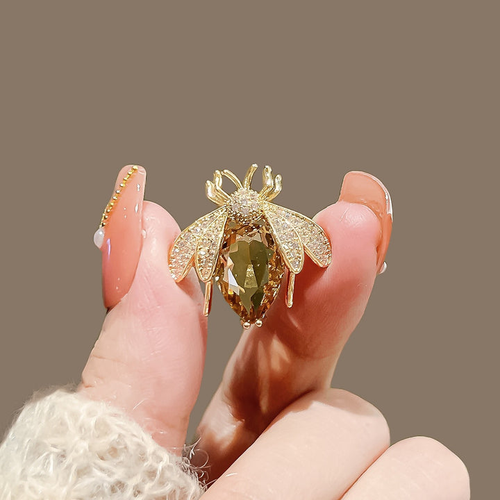 Exclusive bee brooch with crystals Stornfield