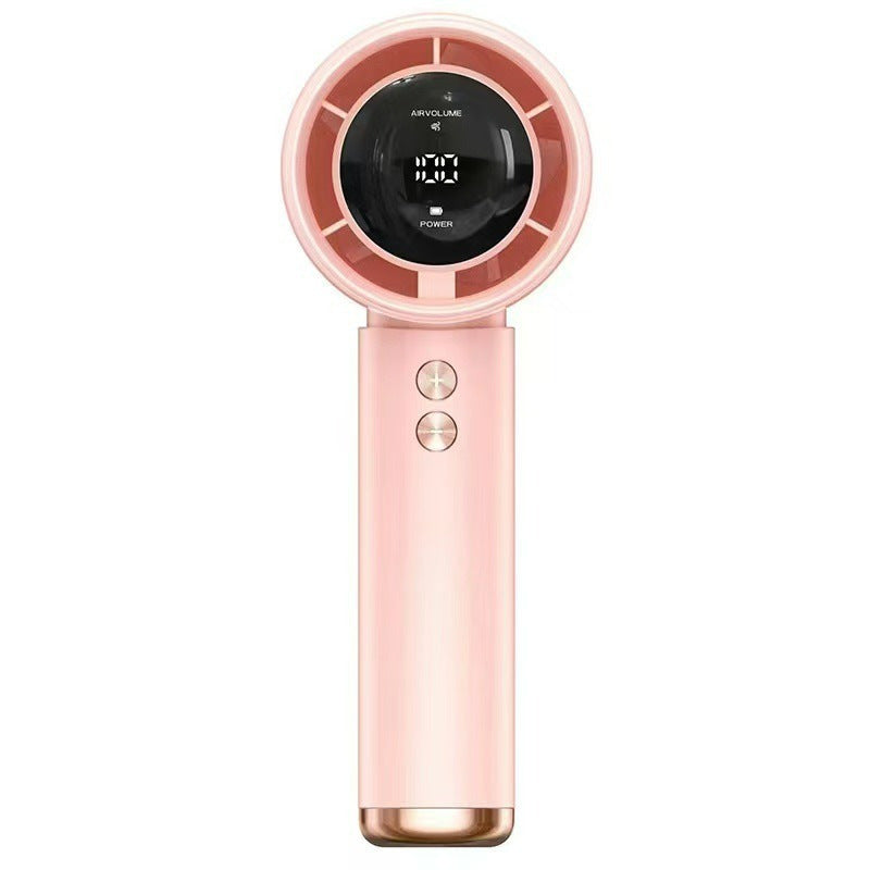 Unisex portable USB rechargeable handheld fan with digital display and multi-stage control Stornfield
