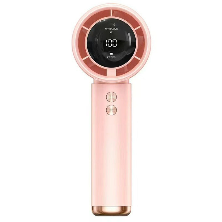 Unisex portable USB rechargeable handheld fan with digital display and multi-stage control Stornfield