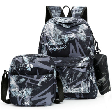 Graffiti Print Multi-Functional Backpack Set Stornfield