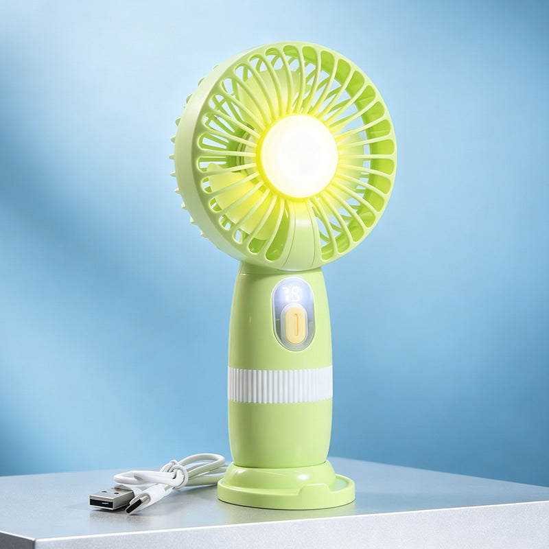 Women's portable mini fan with built-in LED light Stornfield
