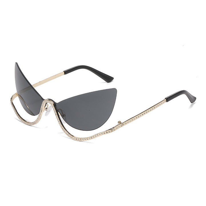 Women's extravagantly shaped Cat-Eye sunglasses with sparkling appliqués Stornfield