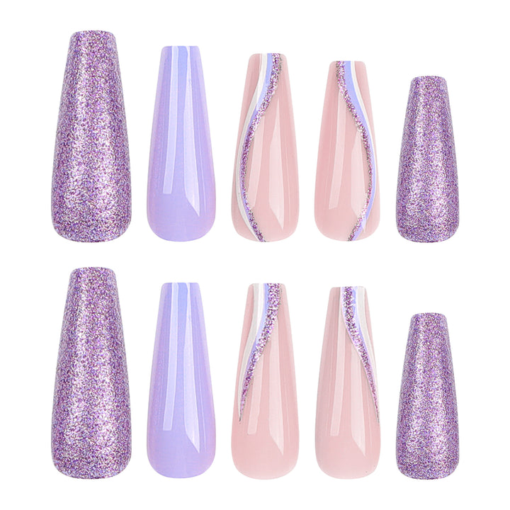 Glamorous Stiletto Nails with Glitter and Ombre Design Stornfield