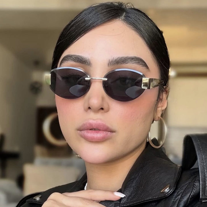 Women's glamorous sunglasses with clear, elegant frame and protective UV filter Stornfield