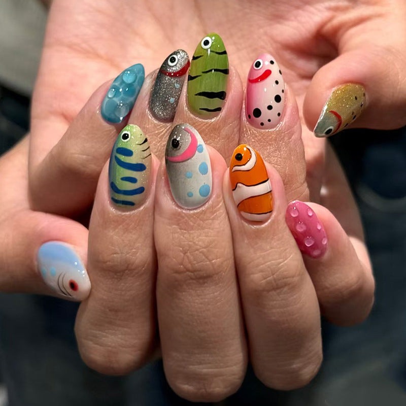 Artistic Marine Life Press-On Nail Art Stornfield
