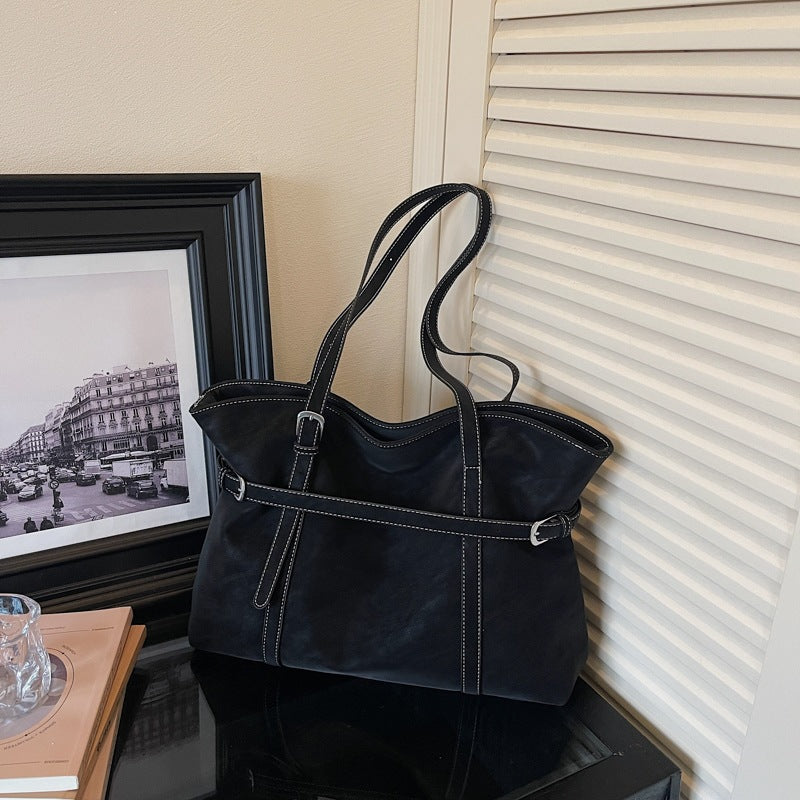 Versatile Soft Faux Leather Tote Bag