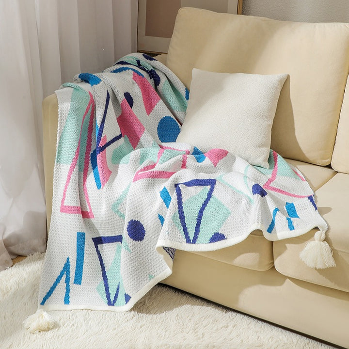 Geometric Woven Throw Blanket