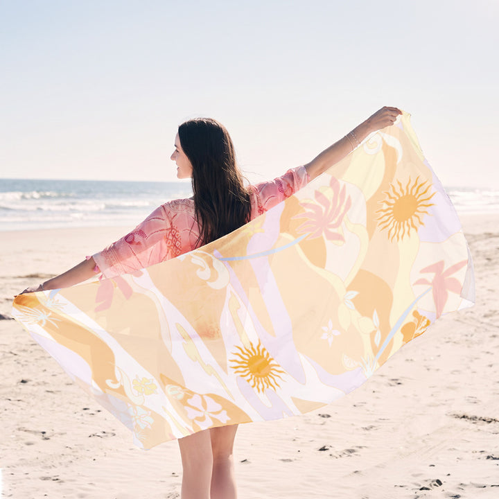 light beach towel with creative jellyfish design Stornfield